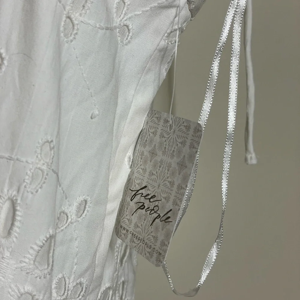 Free People White Eyelet Midi Dress